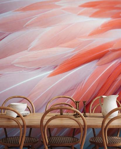 Fabulous Flamingo Feathers Wallpaper Mural 