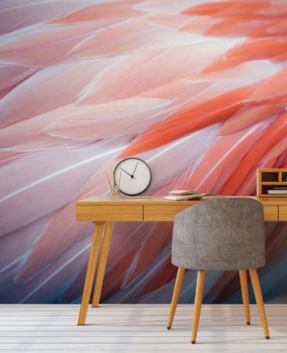 Fabulous Flamingo Feathers Wallpaper Mural Fabulous Flamingo Feathers Wallpaper Mural