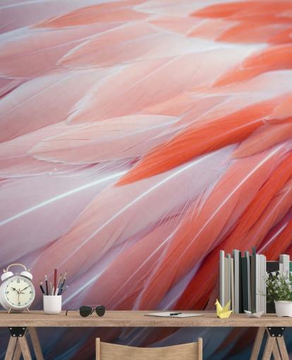 Fabulous Flamingo Feathers Wallpaper Mural 