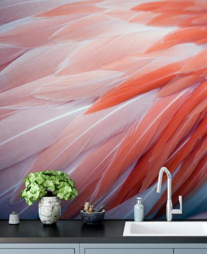 Fabulous Flamingo Feathers Wallpaper Mural 