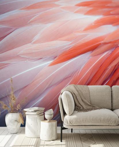 Fabulous Flamingo Feathers Wallpaper Mural 