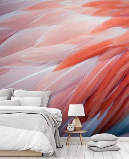 Fabulous Flamingo Feathers Wallpaper Mural 