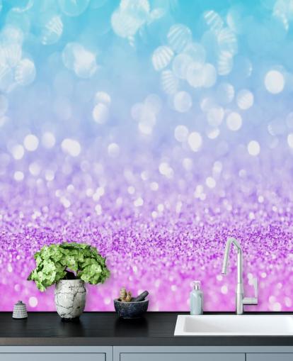 Abstract Blue and Purple Glitter Mural Abstract Blue and Purple Glitter Mural