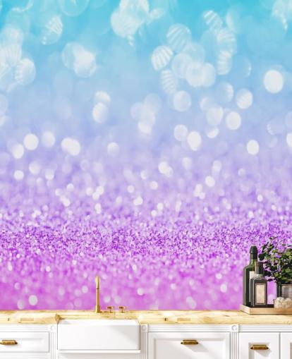 Abstract Blue and Purple Glitter Mural Abstract Blue and Purple Glitter Mural