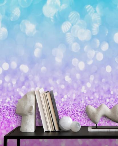 Abstract Blue and Purple Glitter Mural Abstract Blue and Purple Glitter Mural