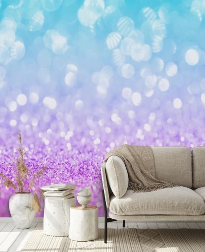 Abstract Blue and Purple Glitter Mural Abstract Blue and Purple Glitter Mural
