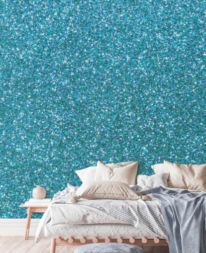 Papel pintado Brillo azul