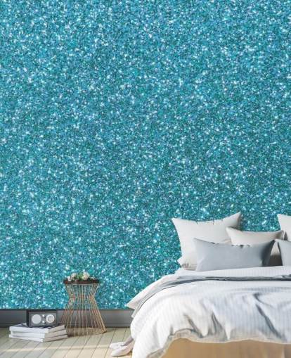Carta da parati murale con glitter blu Carta da parati murale con glitter blu