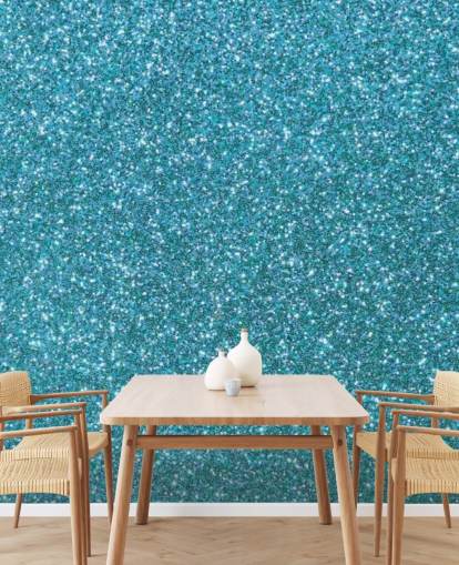 Blue Glitter Wallpaper Mural