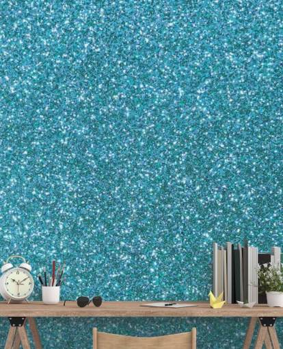 Blue Glitter Wallpaper Mural
