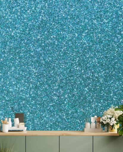 Carta da parati murale con glitter blu Carta da parati murale con glitter blu