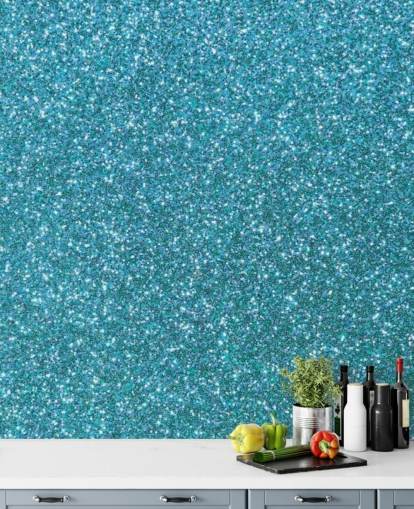 Papel de parede Blue Glitter