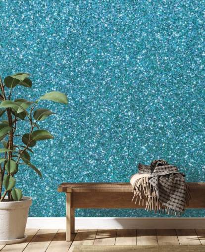 Papel pintado Brillo azul