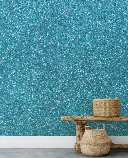 Papier peint à paillettes bleues Papier peint à paillettes bleues