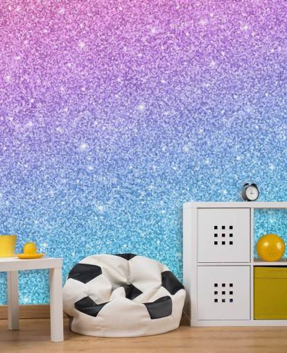 blue, pink and purple glitter wallpaper mural called Slanted Blue and Purple Glitter for kid's bedroom blue, pink and purple glitter wallpaper mural called Slanted Blue and Purple Glitter for kid's bedroom
