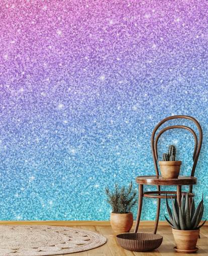 blue, pink and purple glitter wallpaper mural called Slanted Blue and Purple Glitter for kid's bedroom blue, pink and purple glitter wallpaper mural called Slanted Blue and Purple Glitter for kid's bedroom