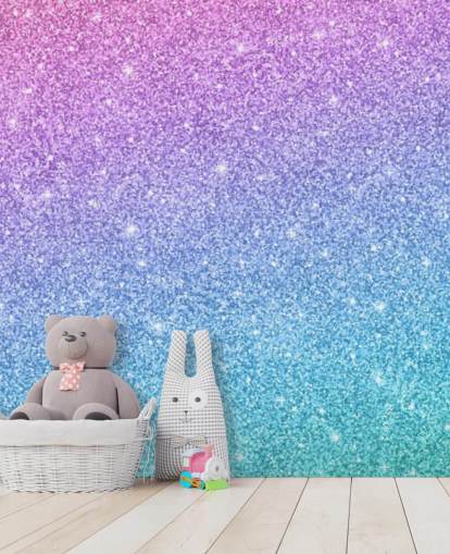 mural de papel pintado con purpurina azul, rosa y morado llamado Slanted Blue and Purple Glitter para dormitorio infantil mural de papel pintado con purpurina azul, rosa y morado llamado Slanted Blue and Purple Glitter para dormitorio infantil