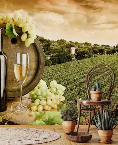 Wine and Vineyard Wine Wallpaper