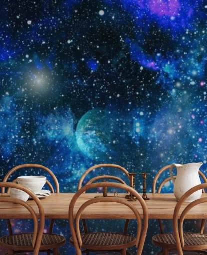 carta da parati pianeti e stelle