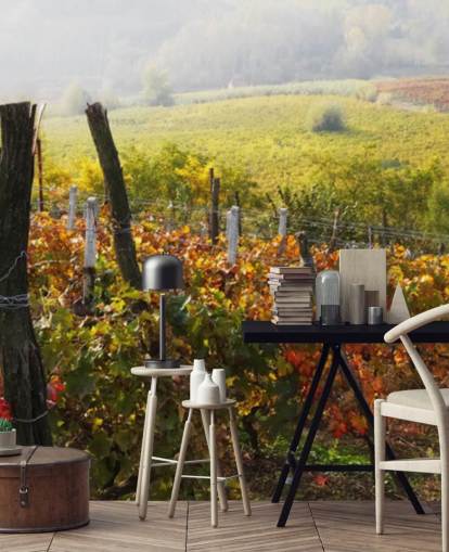 Beautiful Vineyard and Countryside Wall Mural Beautiful Vineyard and Countryside Wall Mural