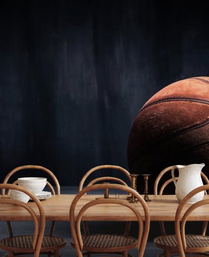 dunkles Basketball-Wandbild namens Vintage Basketball für Kinderzimmer, Männerhöhlen und Colleges dunkles Basketball-Wandbild namens Vintage Basketball für Kinderzimmer, Männerhöhlen und Colleges