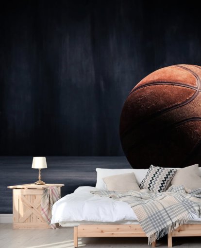 mural de papel pintado de baloncesto oscuro llamado Vintage Basketball para dormitorios de niños, cuevas de hombres y universidades mural de papel pintado de baloncesto oscuro llamado Vintage Basketball para dormitorios de niños, cuevas de hombres y universidades