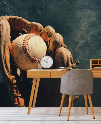Ball and Mitt Wall Mural 