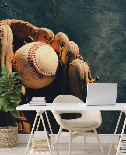 Ball and Mitt Wall Mural 