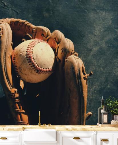 Ball and Mitt Wall Mural 