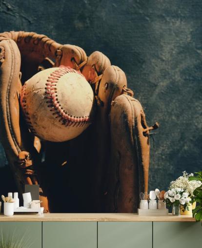 Ball and Mitt Wall Mural 