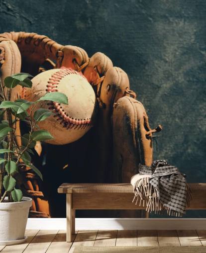 Ball and Mitt Wall Mural 