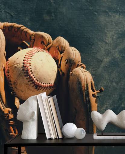 Ball and Mitt Wall Mural Ball and Mitt Wall Mural