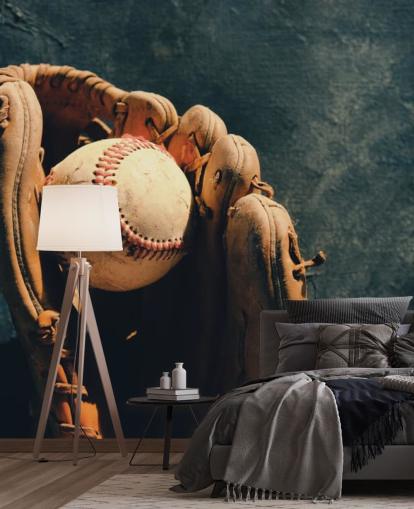 Ball and Mitt Wall Mural 