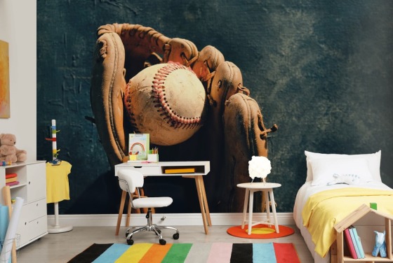Ball and Mitt Wall Mural 