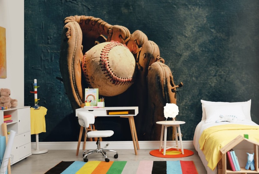 Ball and Mitt Wall Mural 