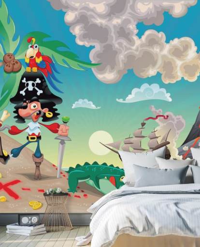 Pirate and Crocodile Wallpaper