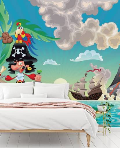 Fondo de pantalla de piratas y cocodrilos