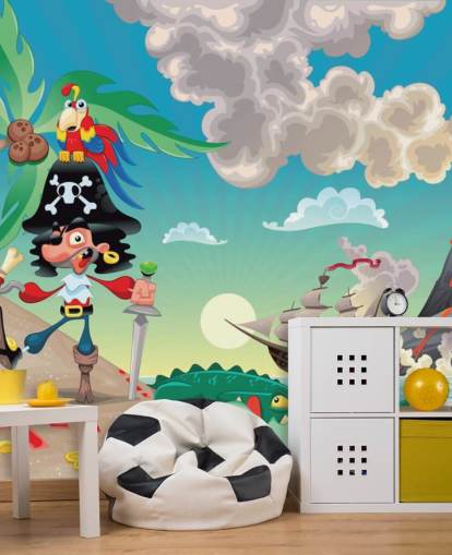 Fondo de pantalla de piratas y cocodrilos