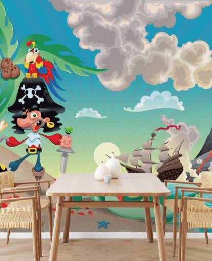 Pirate and Crocodile Wallpaper