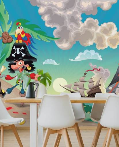 Pirate and Crocodile Wallpaper