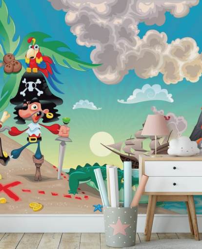 Pirate and Crocodile Wallpaper