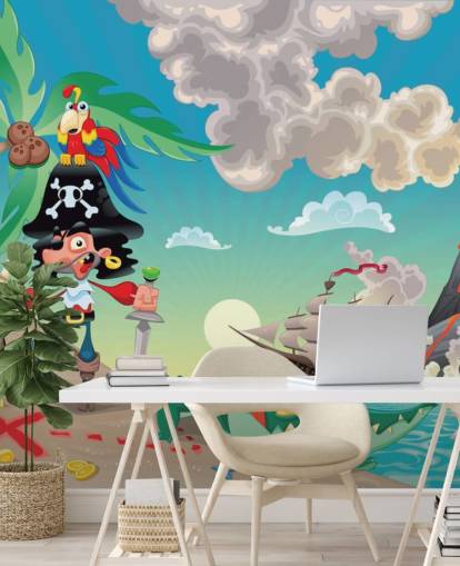 Pirate and Crocodile Wallpaper