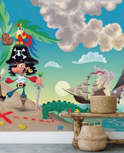 Pirate and Crocodile Wallpaper Pirate and Crocodile Wallpaper