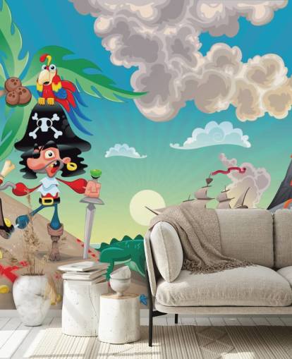 Pirate and Crocodile Wallpaper