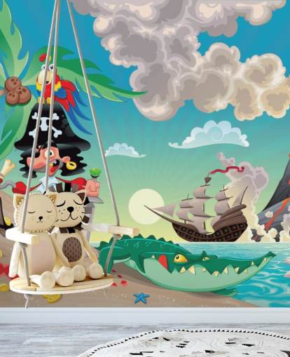 Pirate and Crocodile Wallpaper Pirate and Crocodile Wallpaper