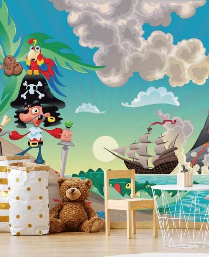 Pirate and Crocodile Wallpaper