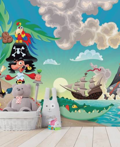 Pirate and Crocodile Wallpaper