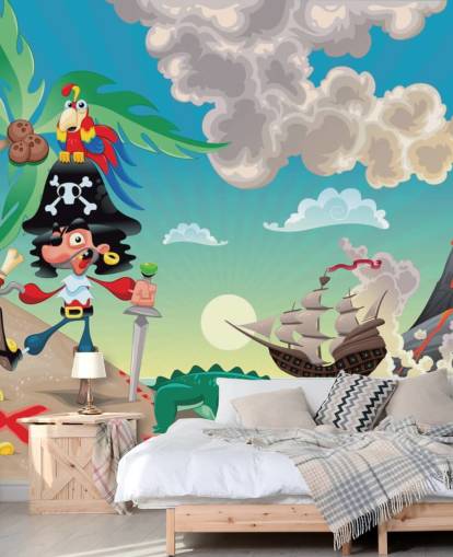 Pirate and Crocodile Wallpaper Pirate and Crocodile Wallpaper