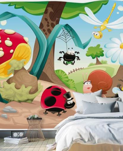 Papel pintado de dibujos animados