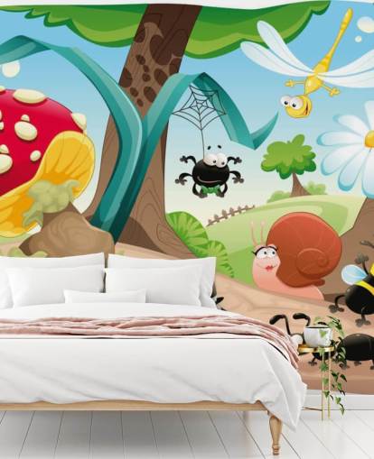 Papel pintado de dibujos animados